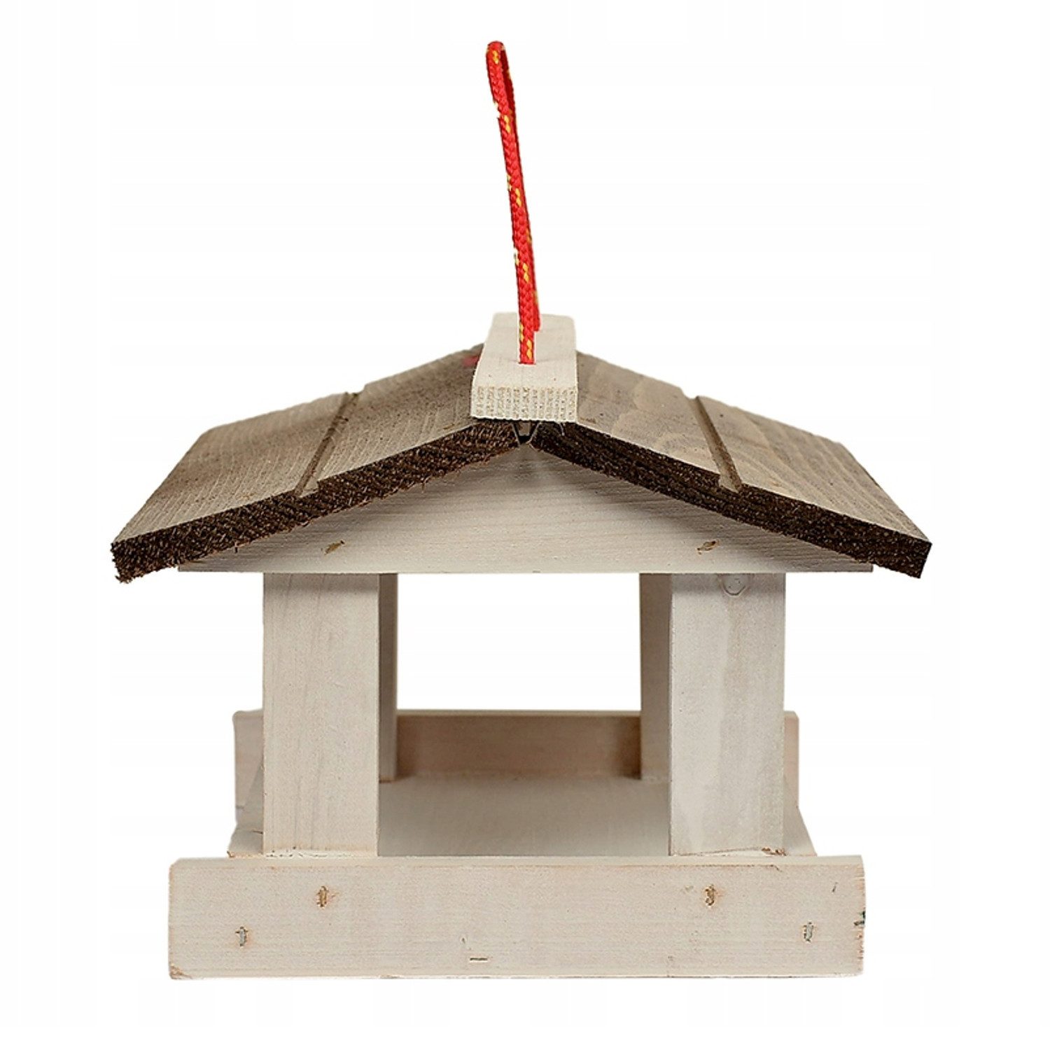 WOODOK Vogelhaus Massivholz-Vogelfutterhaus mit Aufhängeschnur, Holz, günstig online kaufen
