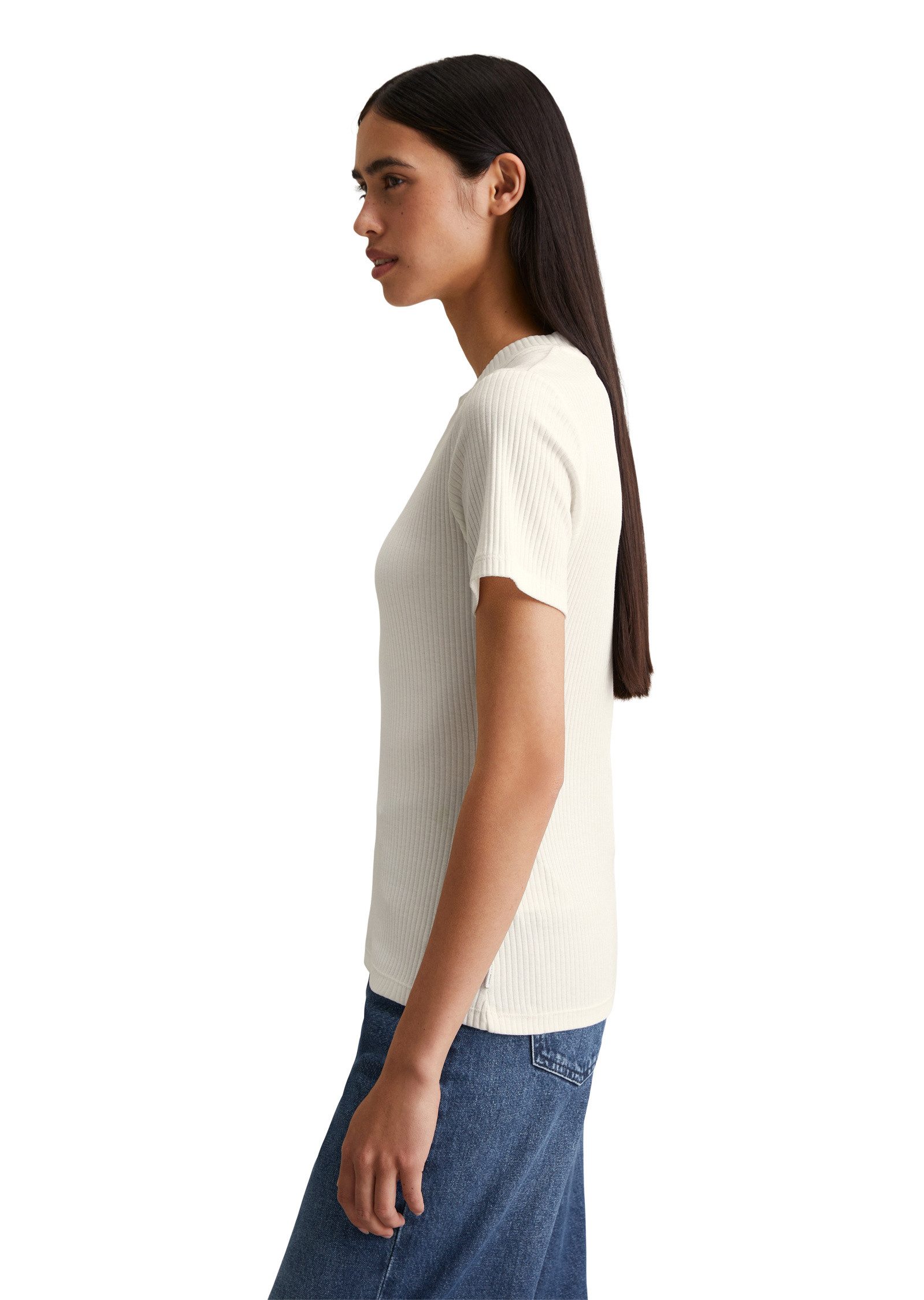 Marc O'Polo DENIM T-Shirt aus elastischem Bio-Baumwolle-Mix günstig online kaufen