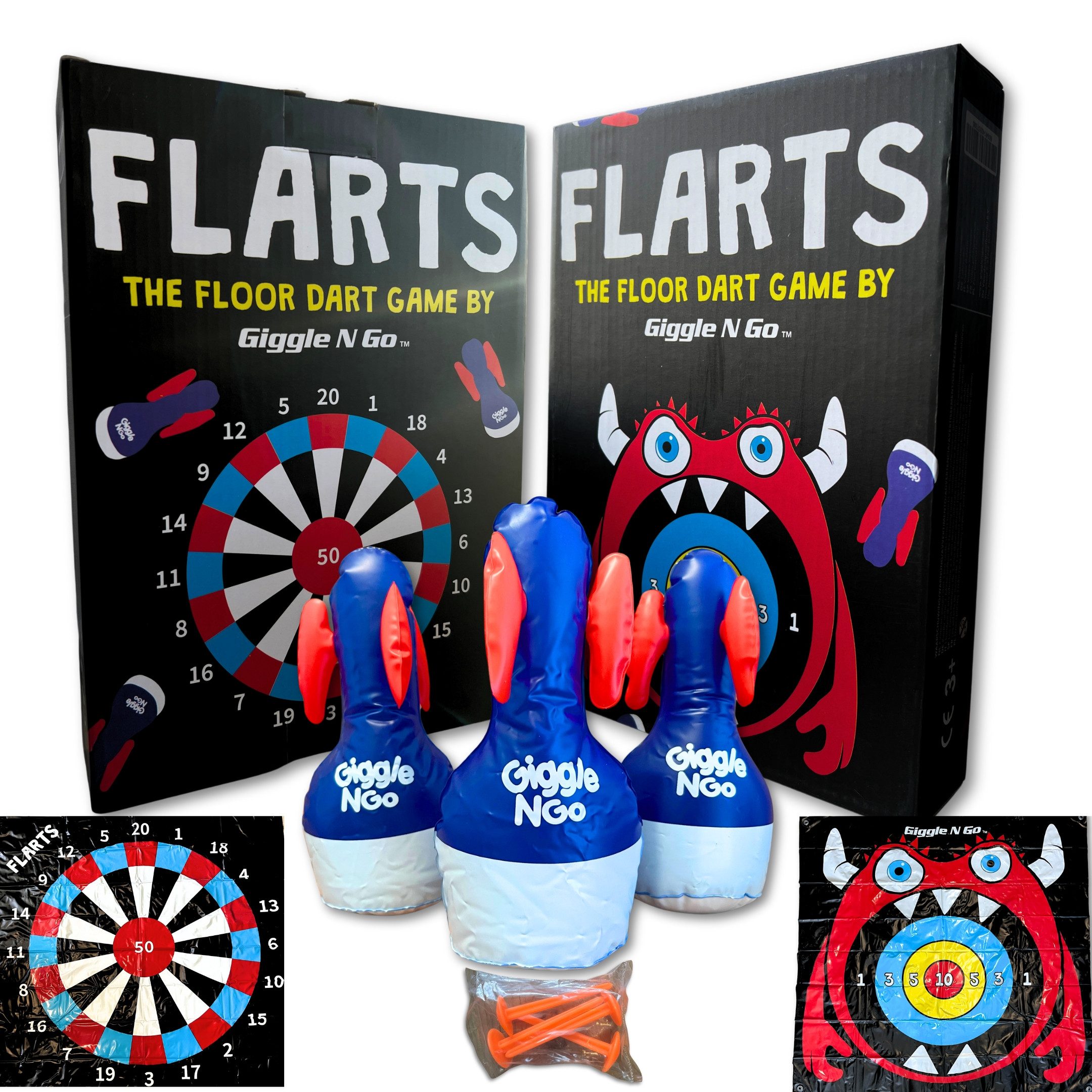 PEGSEN Spiel Wurfspiel Outdoor Gartenspiel, FLARTS, Die Spielmatte ist wasser-, stoß- und UV-beständig.