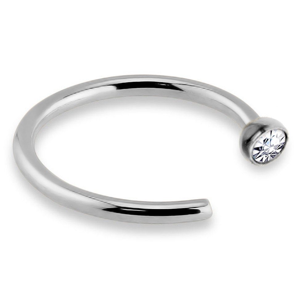viva-adorno Nasenpiercing 0,8mm Nasenring mit Zirkonia günstig online kaufen