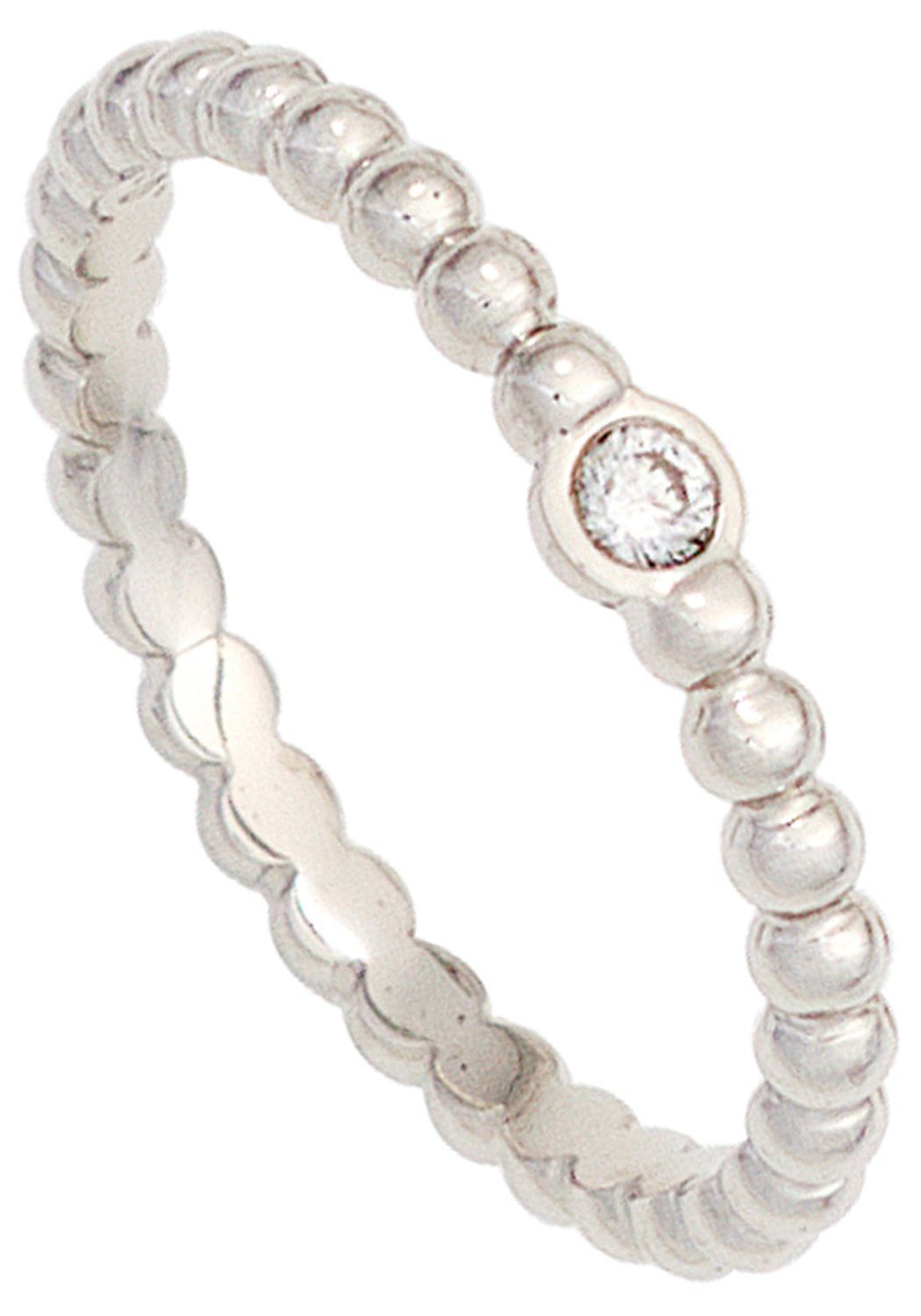 JOBO Diamantring, 950 Platin mit Diamant 0,05 ct.