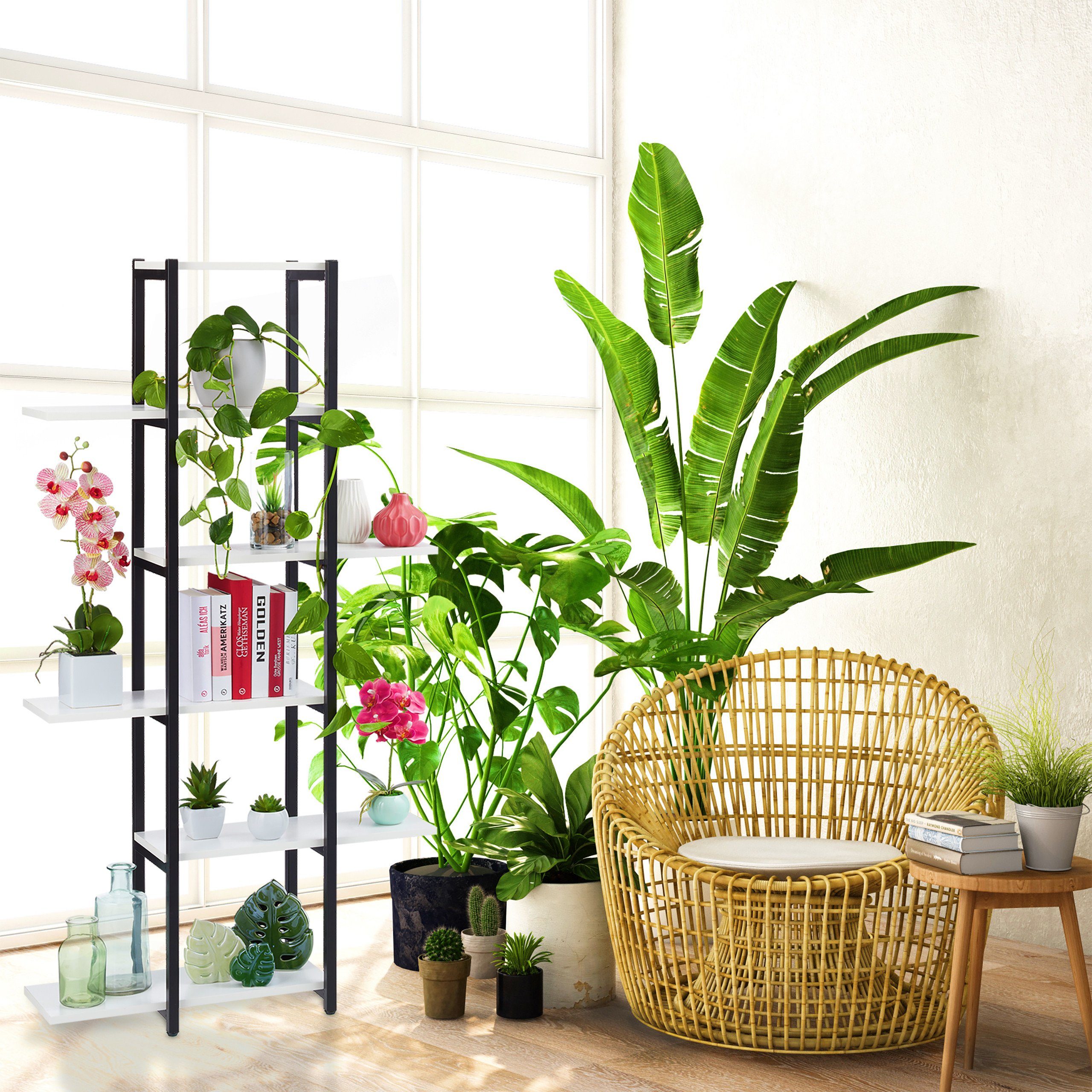 relaxdays Blumenständer Pflanzenregal mit 6 Ablagen, günstig online kaufen