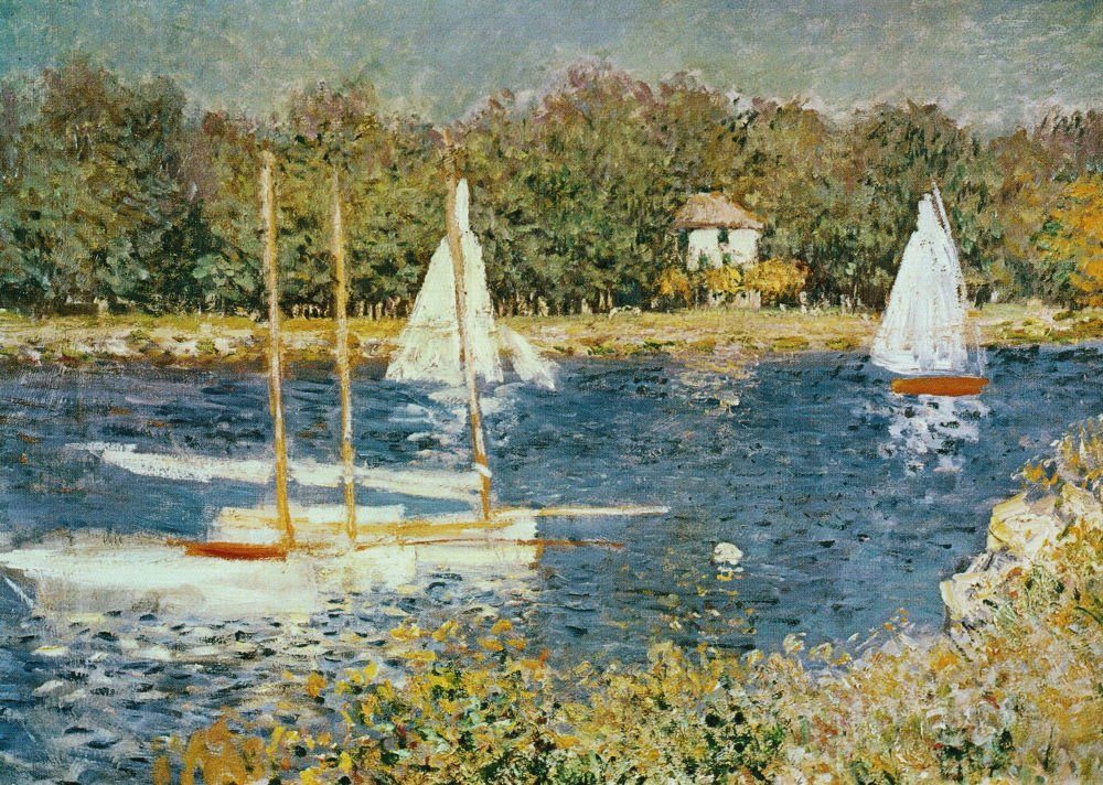 Postkarte Kunstkarte Claude Monet "Die Seine bei Argenteuil"