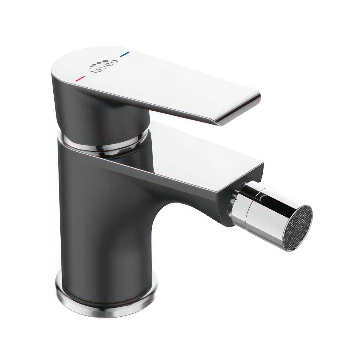 KOLMAN Bidetarmatur LARGO Wasserhahn Bidetmischer für Badezimmer (mit Click-Clack) in Schwarz
