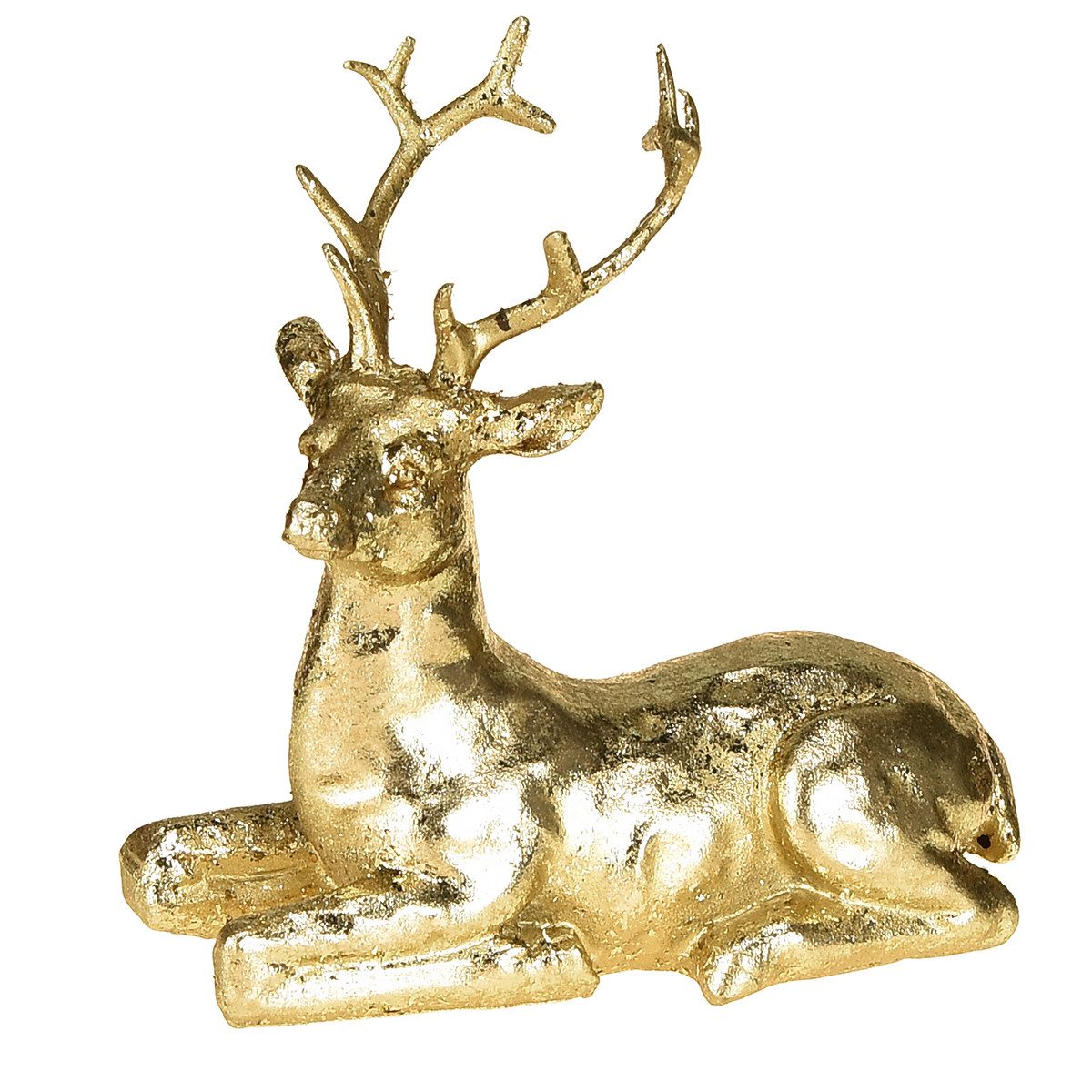 Viana Weihnachtsmann Deko Rentier Hirsch Figur Gold 10,5x7x11,5cm 2er Set W günstig online kaufen