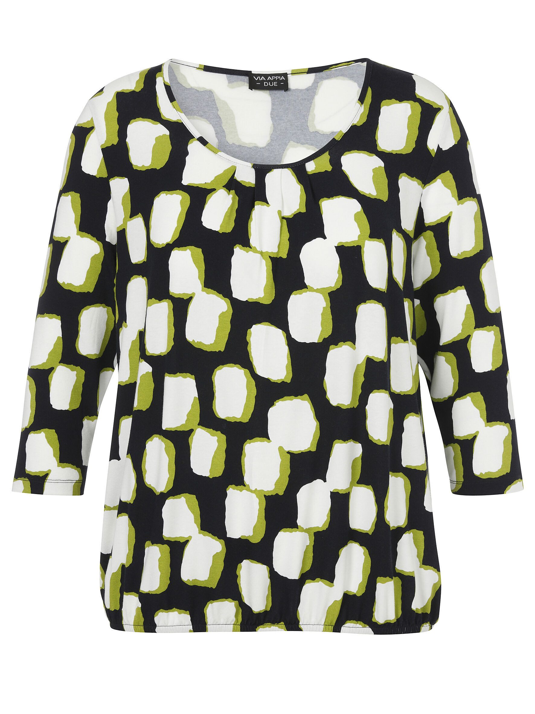 VIA APPIA DUE 3/4-Arm-Shirt (1-tlg) mit Gummizug-Saum