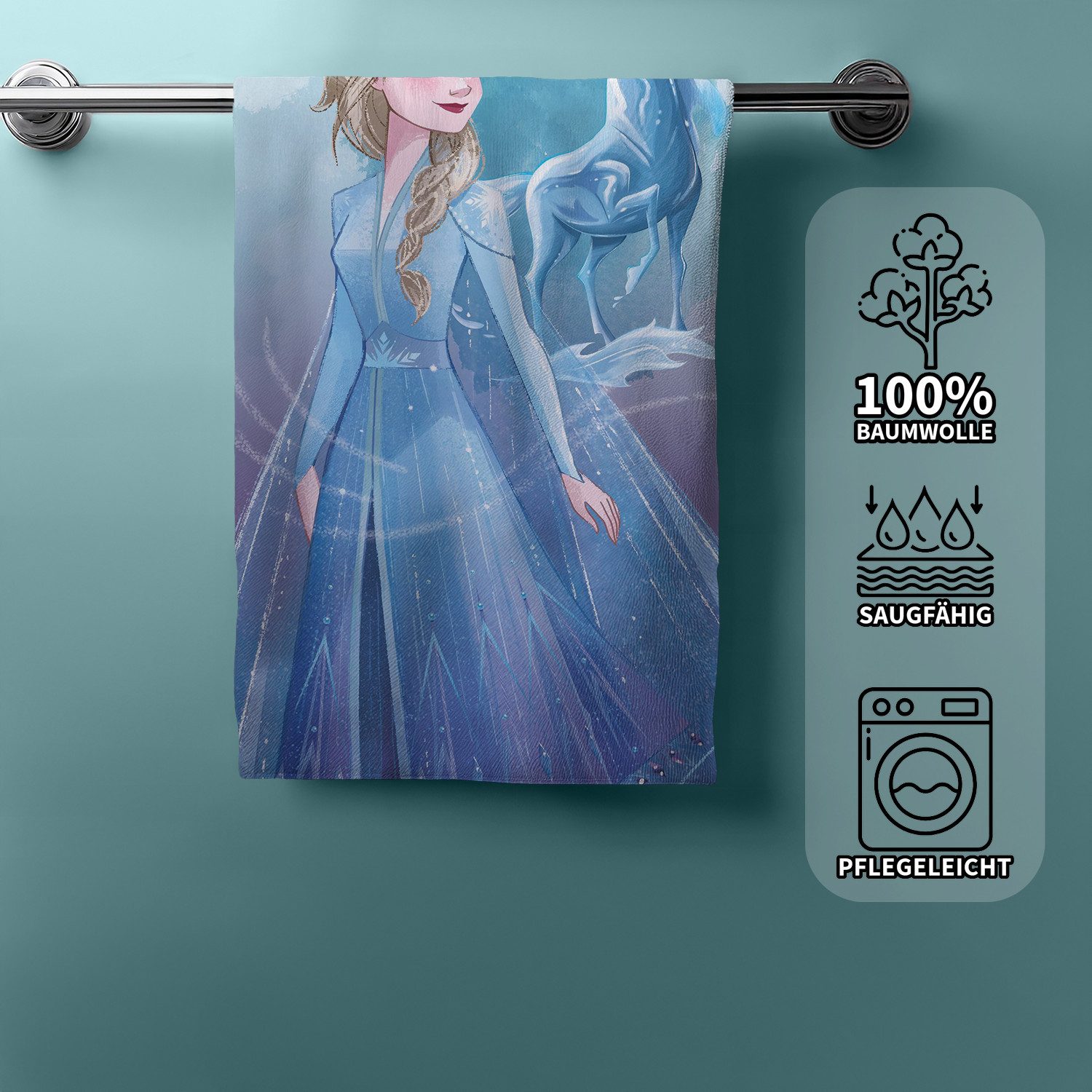 AY!Max Handtücher Elsa Frozen Duschtuch Badetuch Handtuch 70 x 140cm, (1 Du günstig online kaufen