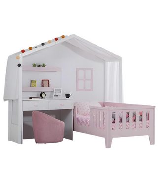 JVmoebel Jugendzimmer-Set Kinderzimmer Modern Kinderbett mit Schreibtisch Kommode Kleiderschrank, (4-St., Bett mit Schreibtisch + Kommode + Kleiderschrank), Made in Europa