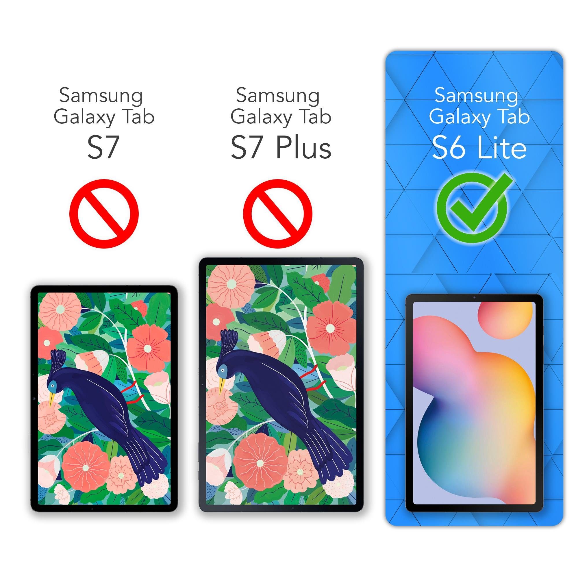 EAZY CASE Tablet-Hülle Rotation Case für Samsung Galaxy Tab S6 Lite 10,4 Zoll, Tabletschutz robust magnetisch verstellbar Klappetui mit Deckel Orange