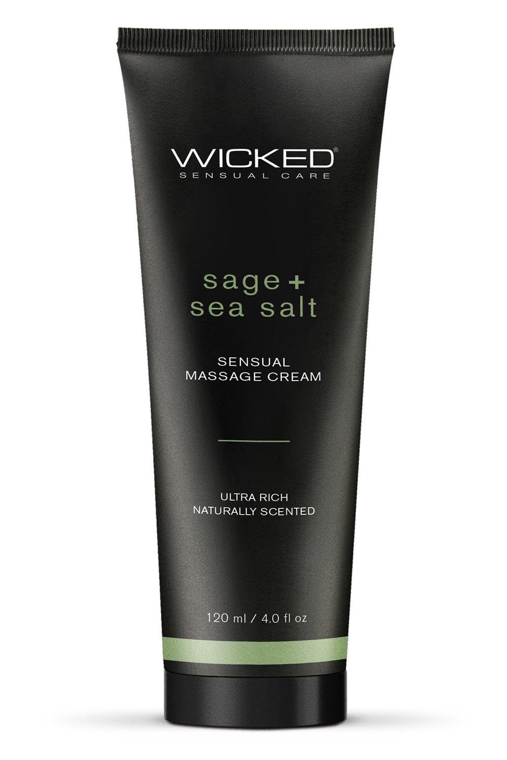 Sensual Gleit- und Seasal Massage Wicked Scented Cream Sage and 120ml Wicked Massagegel