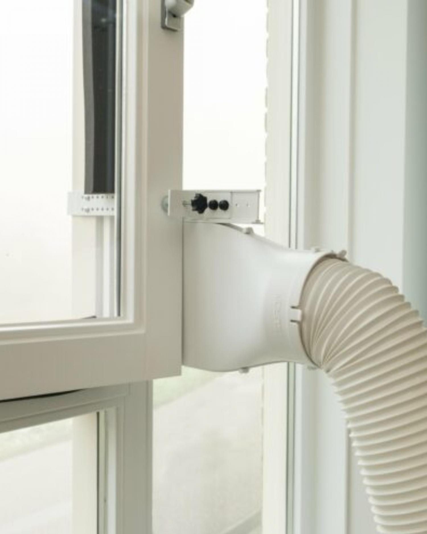 EUROM Fenster-Set Erweiterung Klima-Fenster-Adapter, Zubehör für Alle gängigen mobilen Klimaanlagen mit einem Abluftschlauch Durchmesser von 150 mm, Einfache Installation ohne Bohren