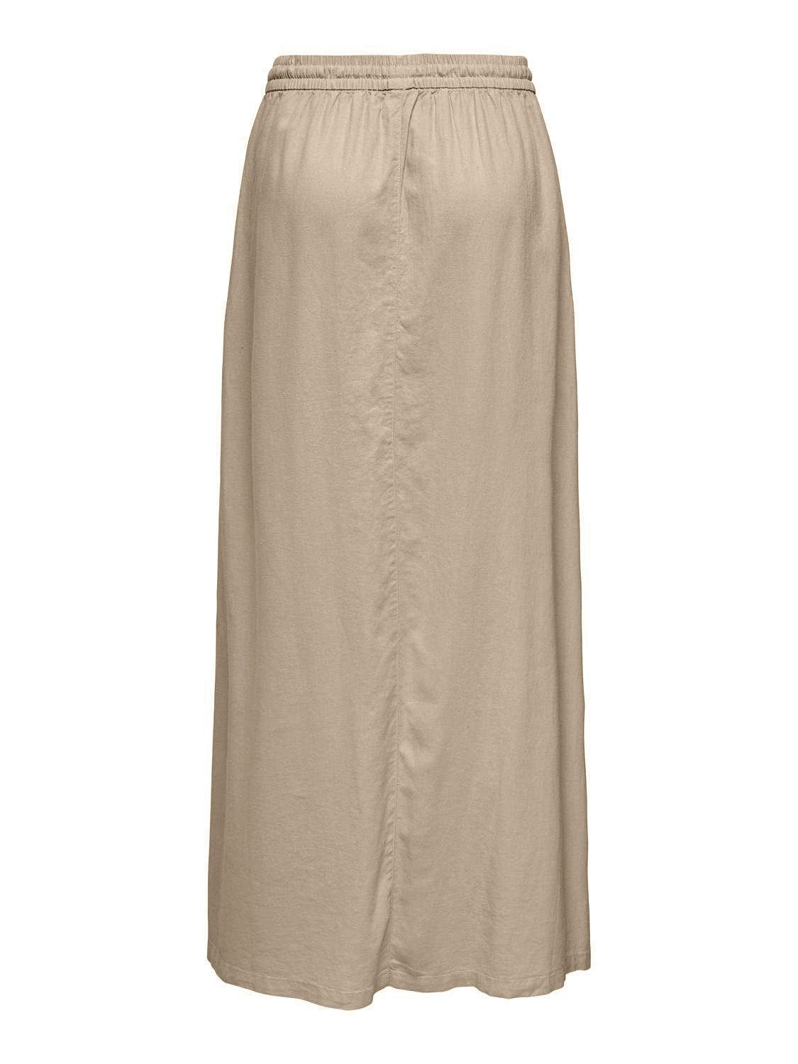 ONLY Bleistiftrock ONLCARO HW LINEN BL LONG SKIRT CC P Oxford Tan