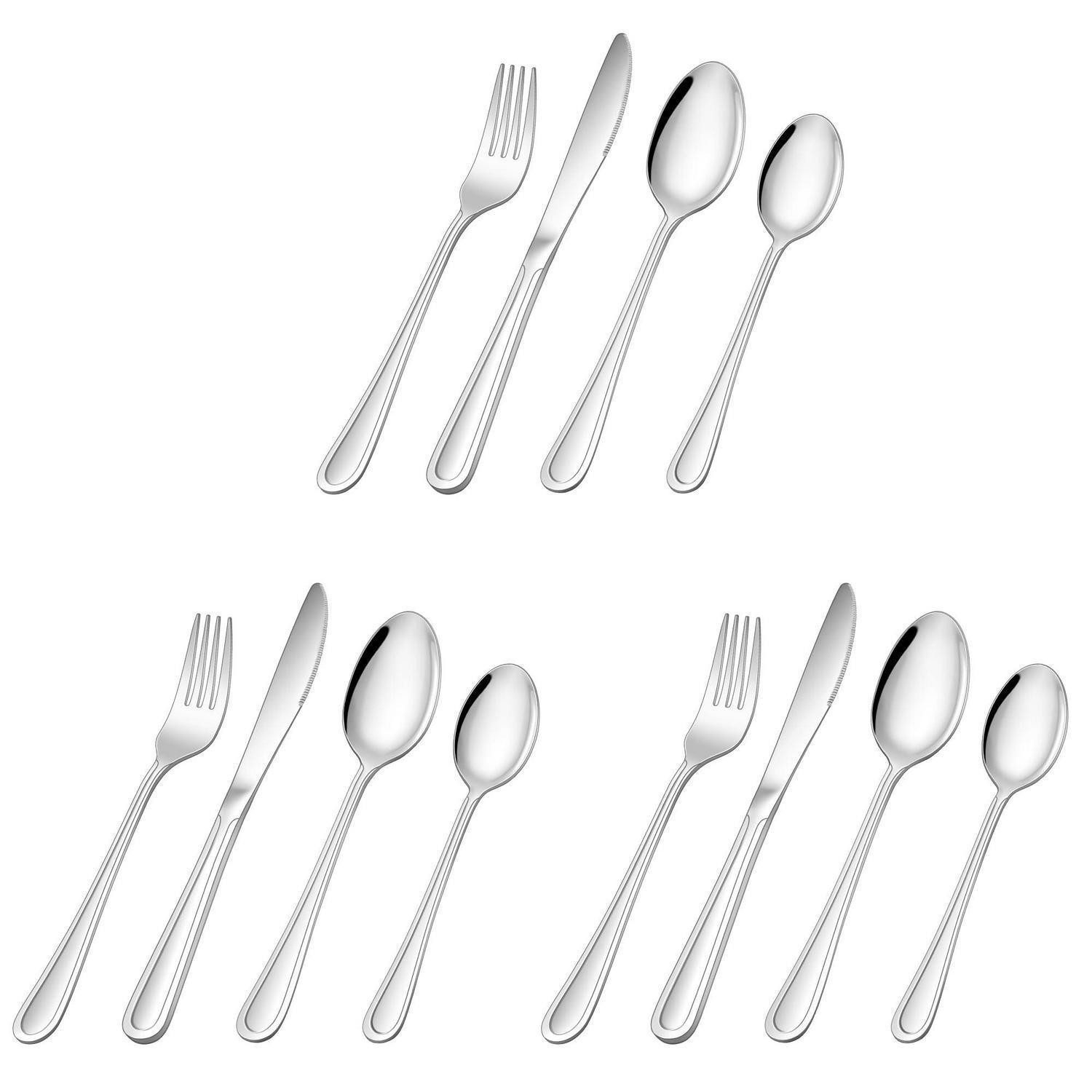LuxusKollektion Kinderbesteck Kinderbesteck 12teilig Edelstahl Gabel Messer Löffel Eleganter Griff