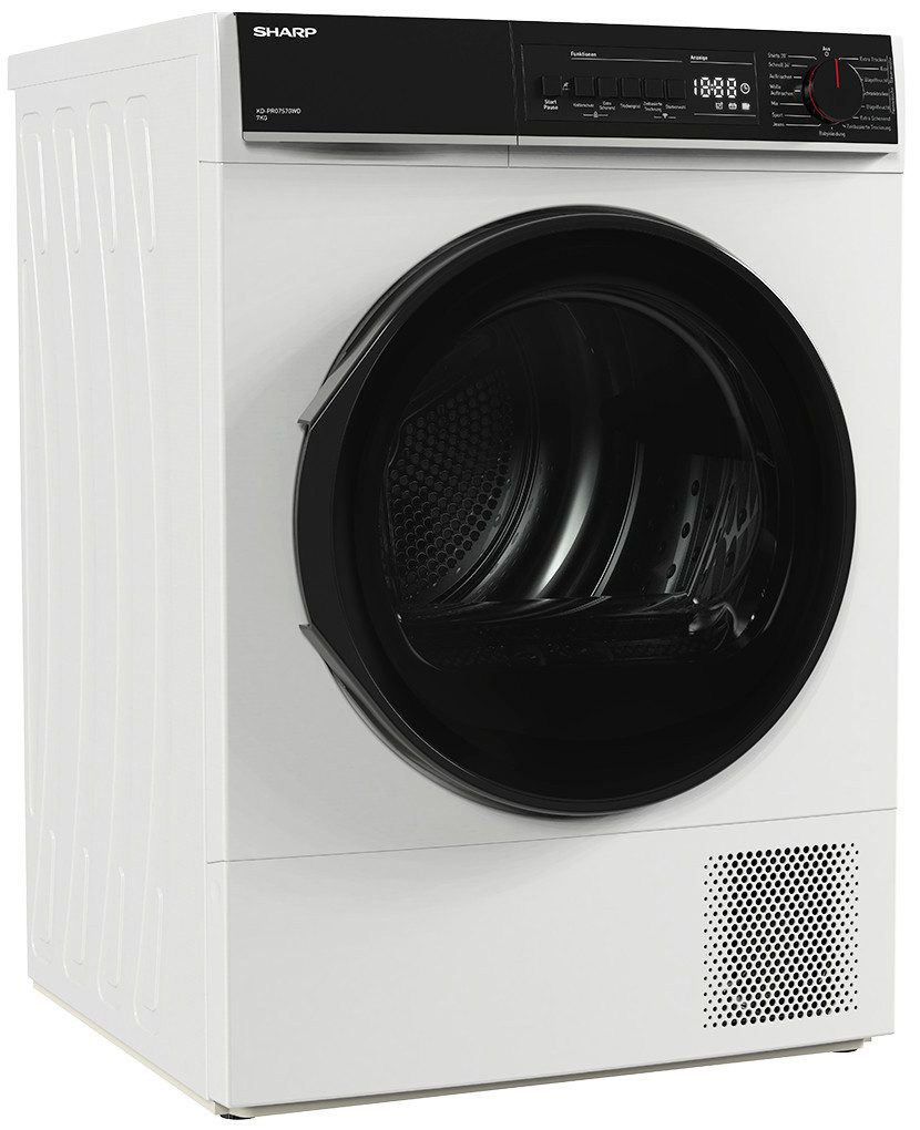 Sharp Wärmepumpentrockner KD-PRO7S7GWD-DE, SoftTouch-Bedienung mit LED-Display, Trommelbeleuchtung, WiFi