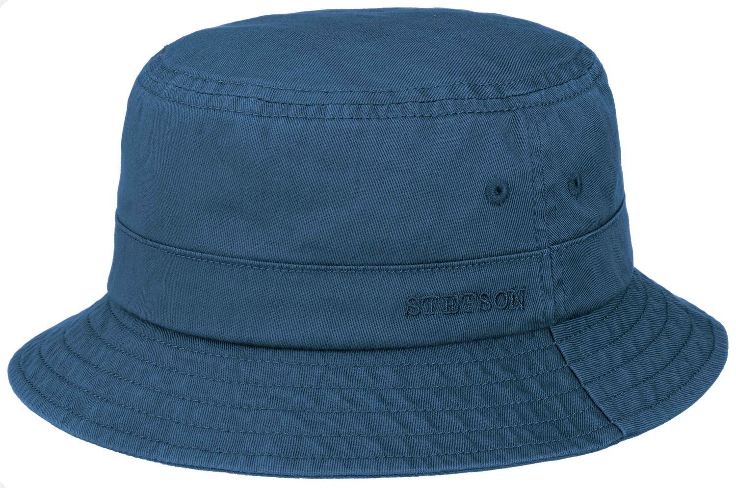 Stetson UV-Schutz40+/Atmungsaktiv mit navy 2 Bucket-Hat Baumwolle Filzhut