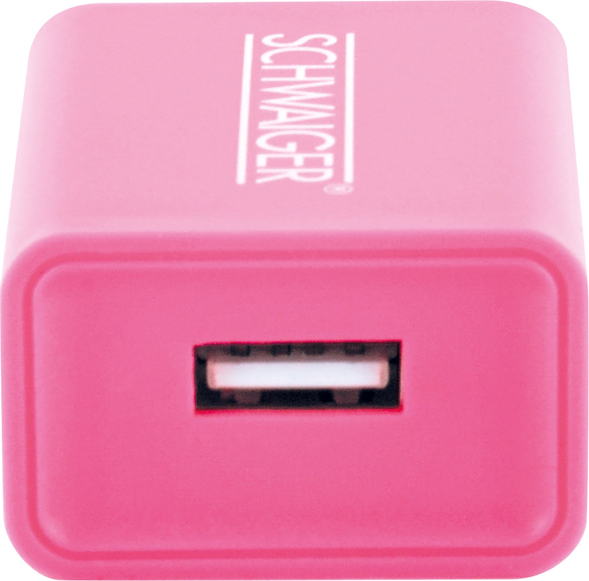 511 pink A LAD300P Multi-Schutz Eurostecker USB KFZ-Adapter zu integriertes Schwaiger Sicherheitssystem Buchse, 2.0