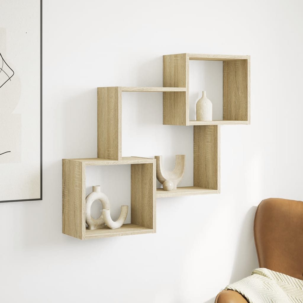 vidaXL Regal Wandschrank 78x18x71 cm Sonoma günstig online kaufen