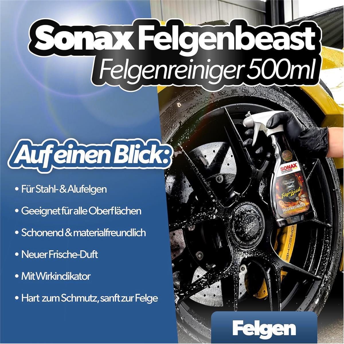 detailmate Sonax Glanz Shampoo 500 ml Auto Wasch Set Plus Ultra Auto-Reinigungsmittel (Plus Ultra, [- Felgenreiniger - Autoshampoo - Detailer)