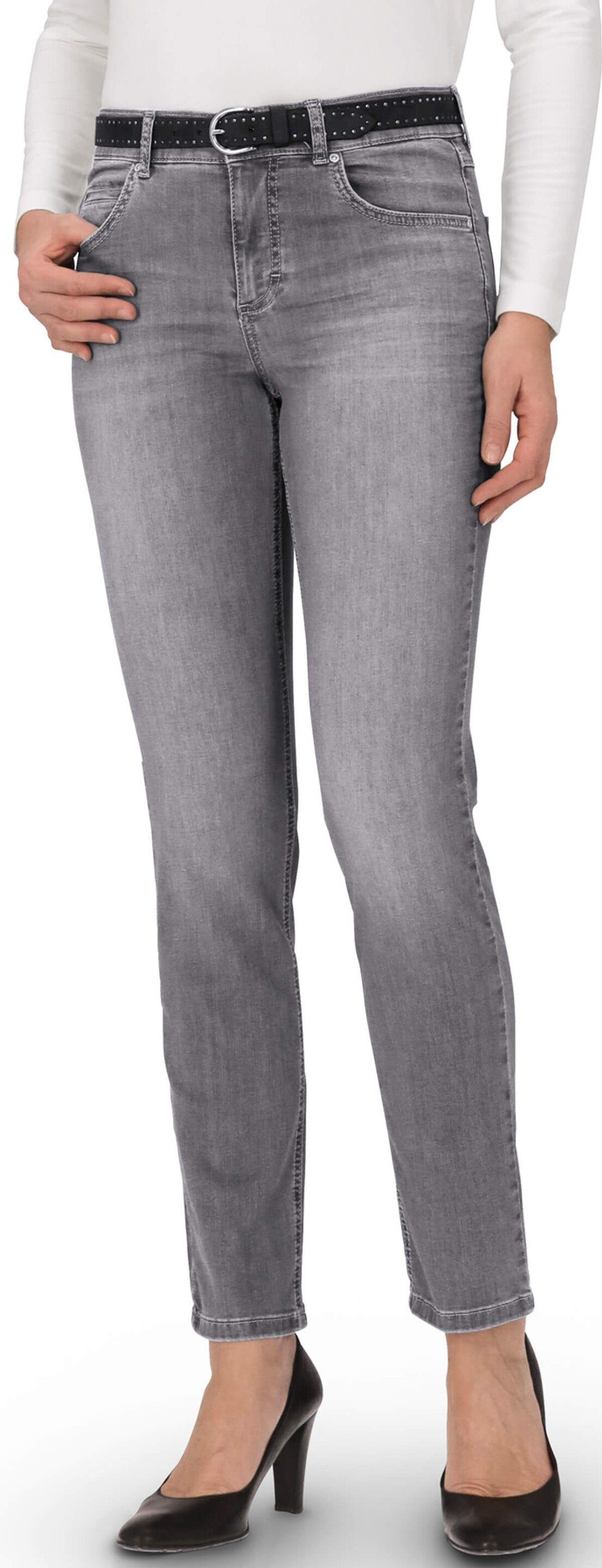 ANGELS Regular-fit-Jeans ANGELS Jeans Cici grau Straight Fit in Light-Organic-Denim Qualität