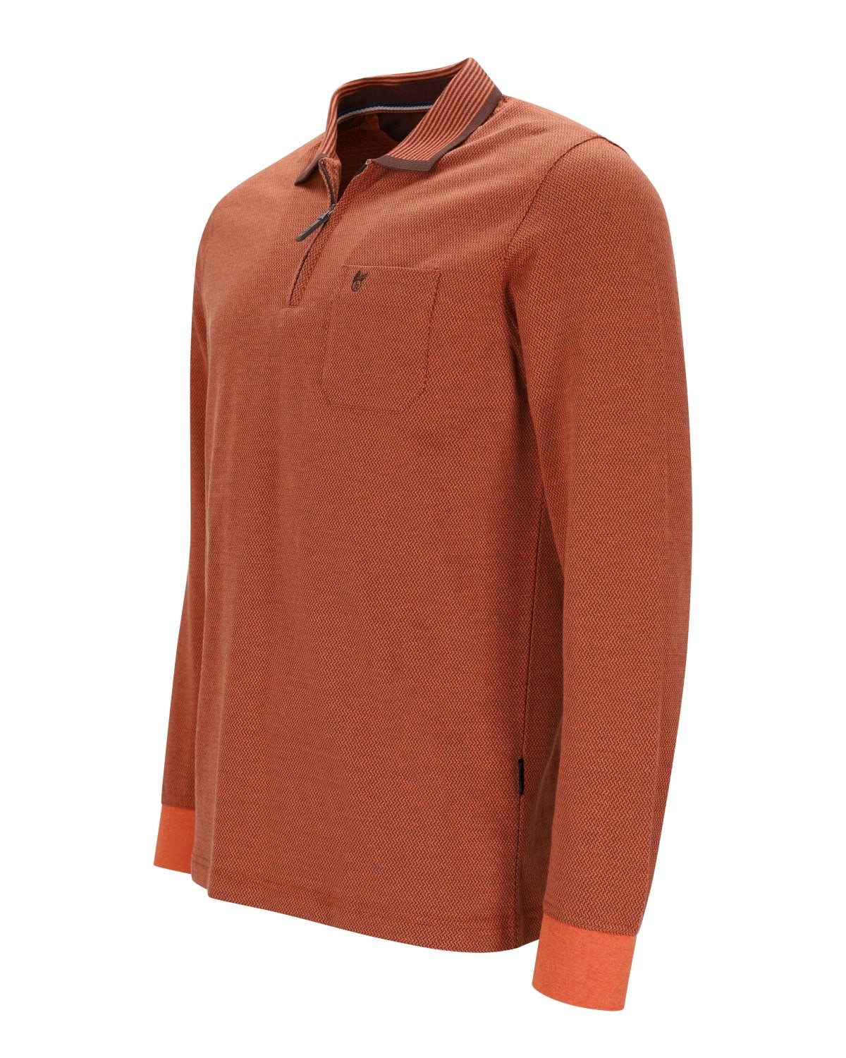 Hajo Poloshirt Poloshirt in Zick-Zack Jacquard - stay fresh-Qualität