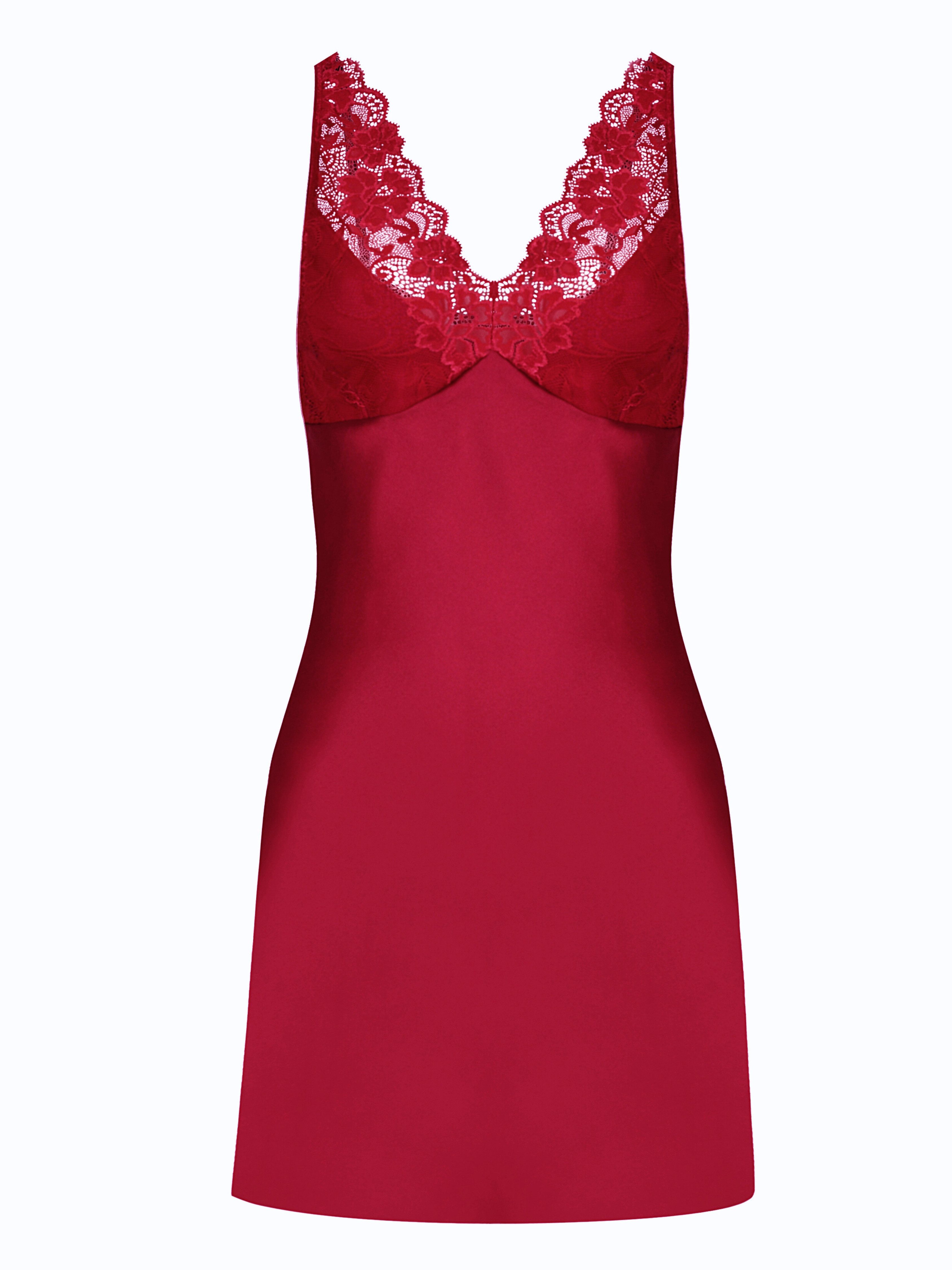 Donna Negligé Nachthemd mit Spitze aus weichem Microtouchmaterial, sexy