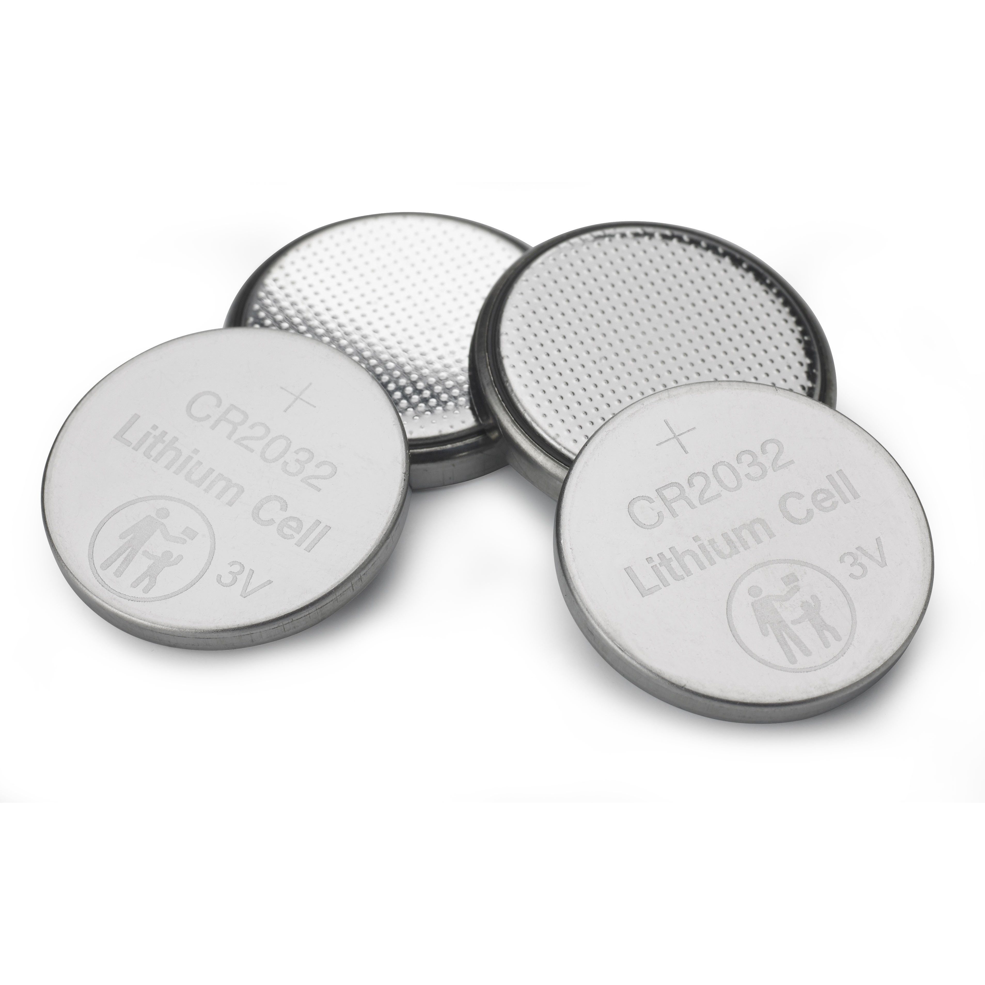 Verbatim Rundzellen Uhrenbatterien Gerätebatterien Knopfzelle, CR2032 (3 V, 4 St), 4er-Pack, Lithium, 3 V, DL2032-kompatibel