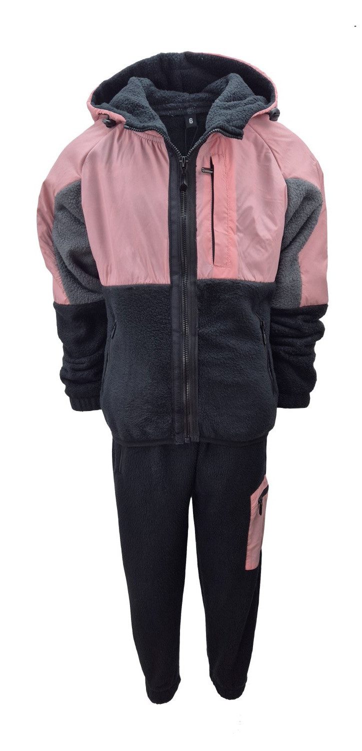 Hessis Freizeitanzug Jungen und Mädchen Trainingsanzug, Jogginganzug gefüttert JF384 (Set, Jacke mit Jogginghose)