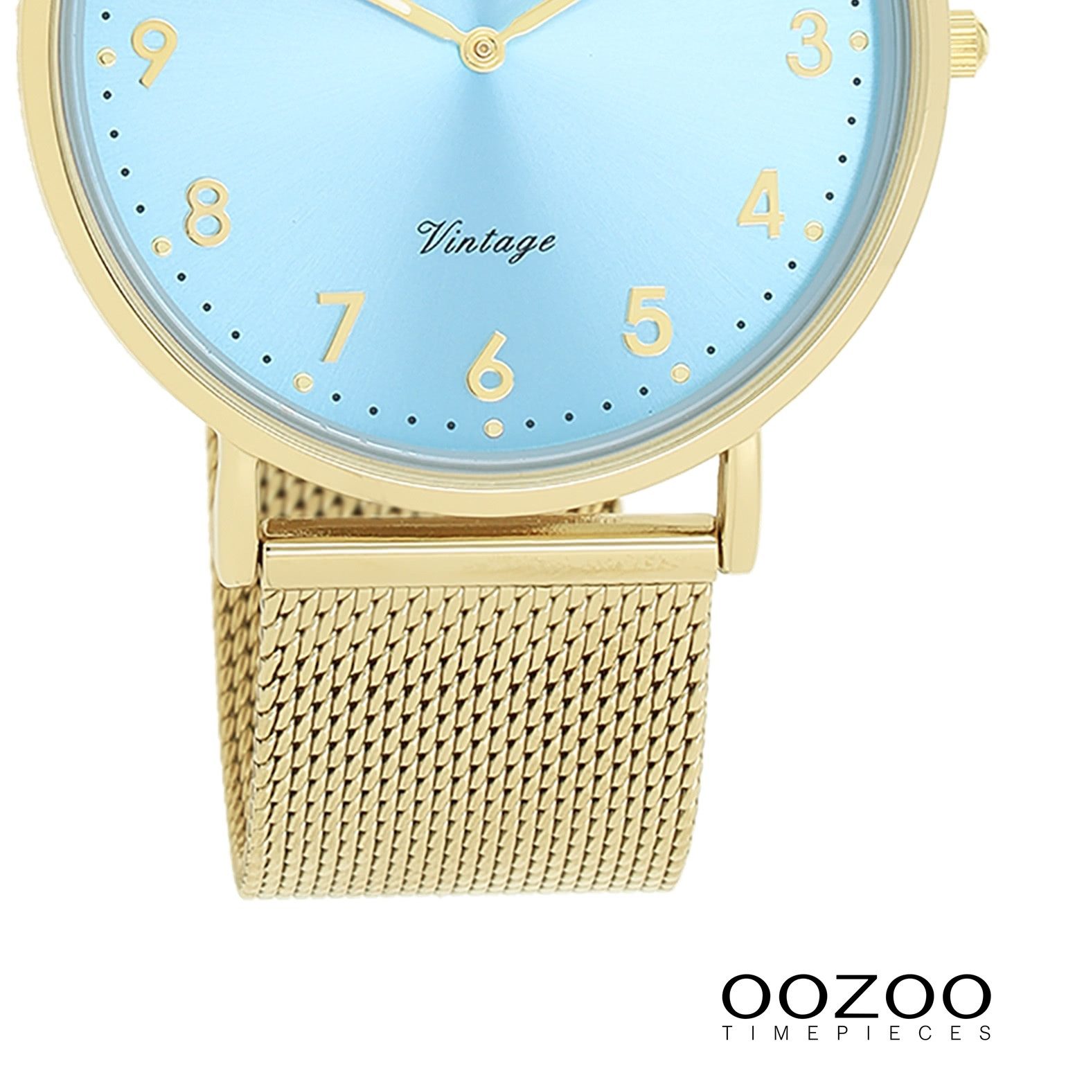 OOZOO Quarzuhr Oozoo Unisex Armbanduhr Vintage Series, (Analoguhr), Damen, Herrenuhr rund, groß (ca. 40mm) Metallarmband, Fashion-Style