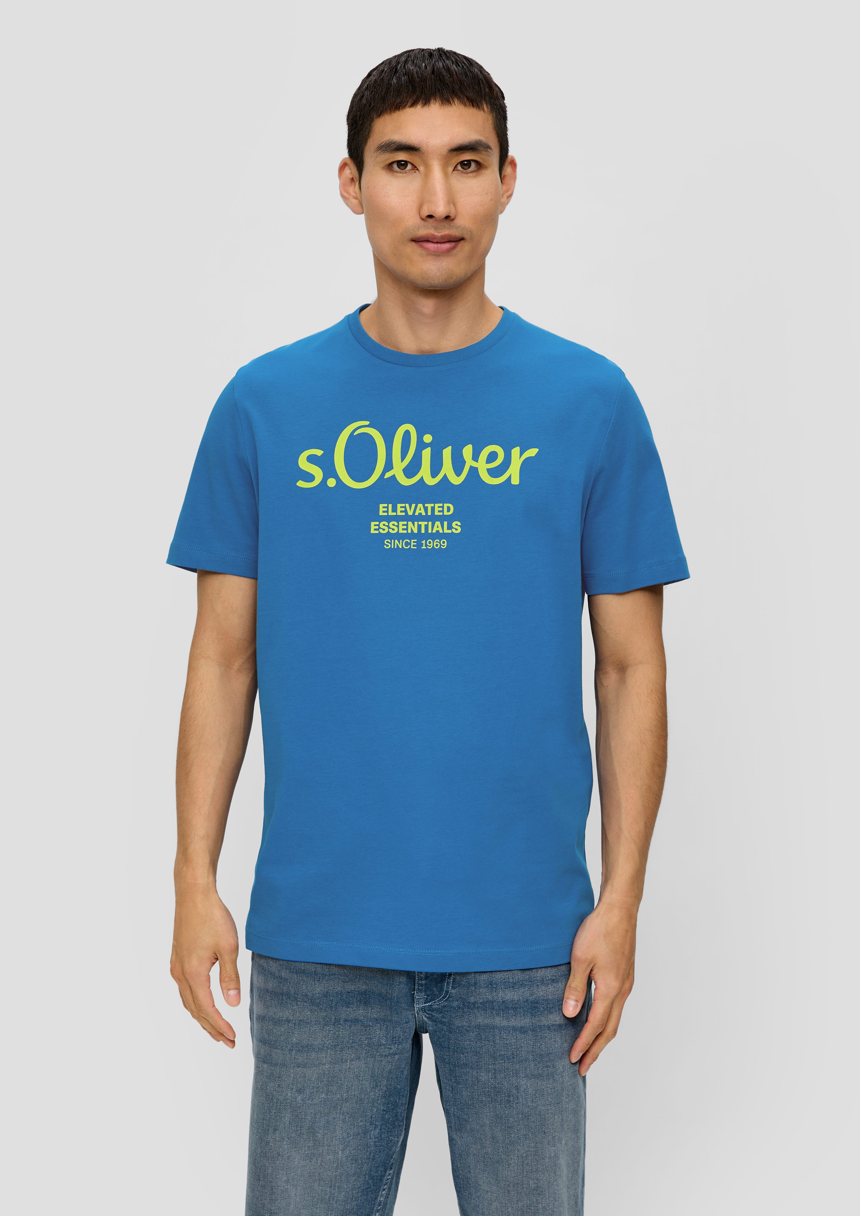s.Oliver Kurzarmshirt T-Shirt aus Baumwolle mit günstig online kaufen