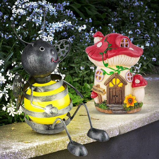 LED Dekofigur, Solar Figuren für Außen Deko