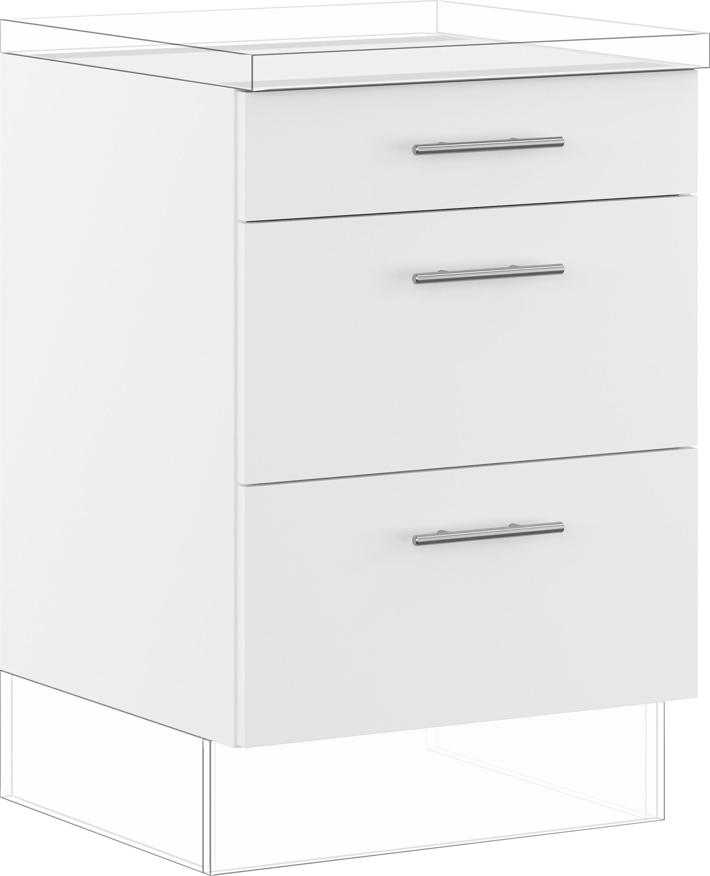 IMPULS KÜCHEN Unterschrank "Prag und Valencia", Breite/Höhe: 60/72,3 cm vormontiert, mit Soft-Close