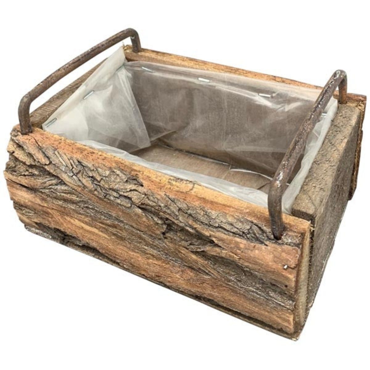 finehomegarden Blumenkasten Pflanzkasten Griff Holzkasten Holz 20x15cm H8,5cm + 30x15cm H8,5cm (1 St), rechteckig Antik Look Pflanzkiste zum Bepflanzen 2Größen wählbar