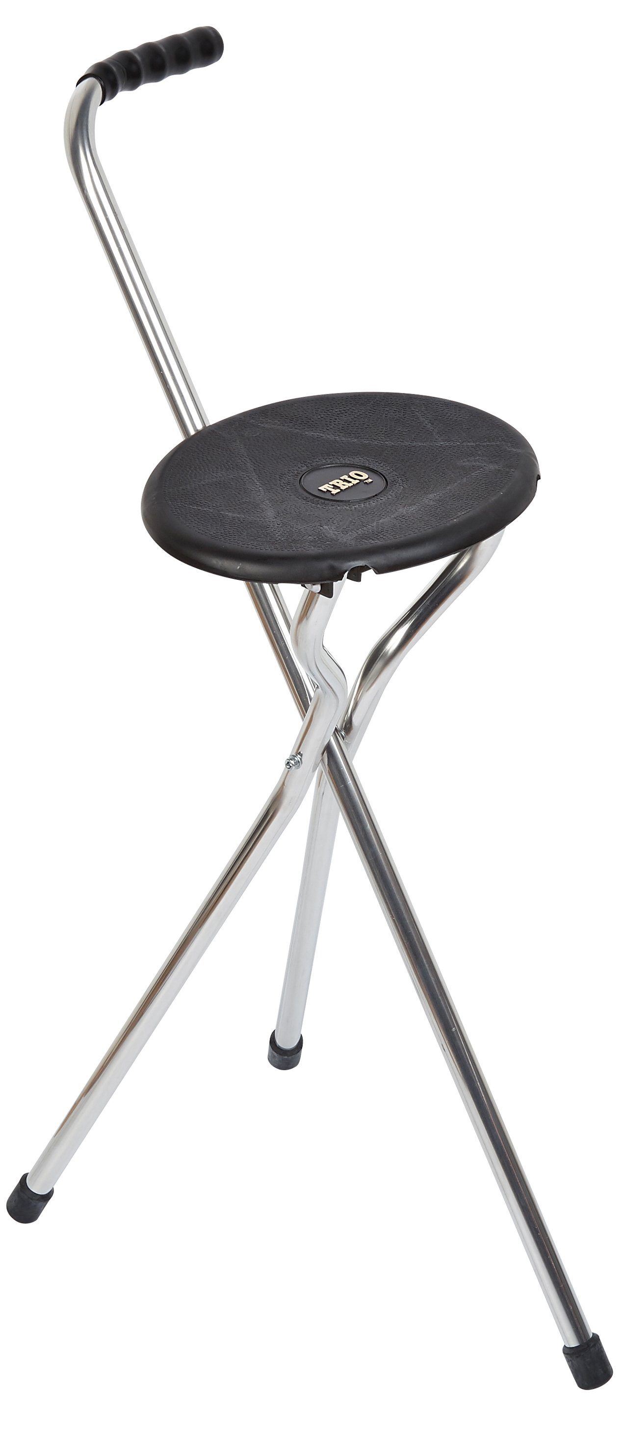Stockshop Gehstock Sitzstock Trio Maxi, Aluminium-Gestell, Sitz ABS