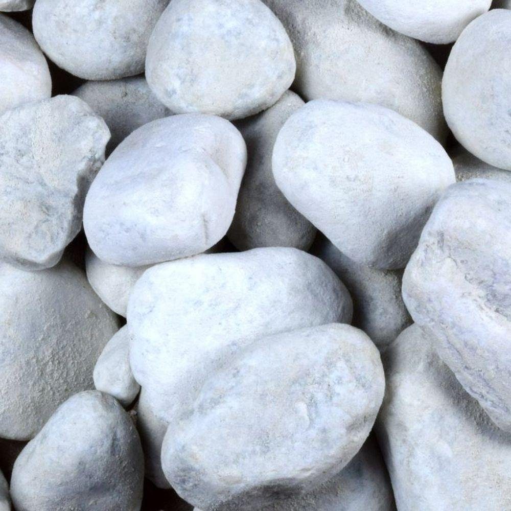 Kieselsteine Zierkies 25 kg Aquarium Carrara Weiß Garten Kies Marmor Gabion