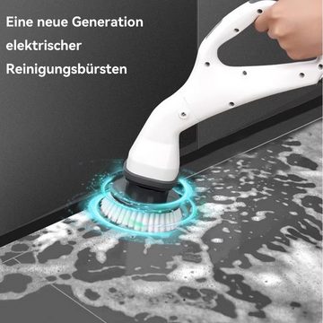 DOPWii Elektro-Oberflächenbürste Elektrische Reinigungsbürste Mit 4 Bürstenköpfen Für Küche,Fliesen