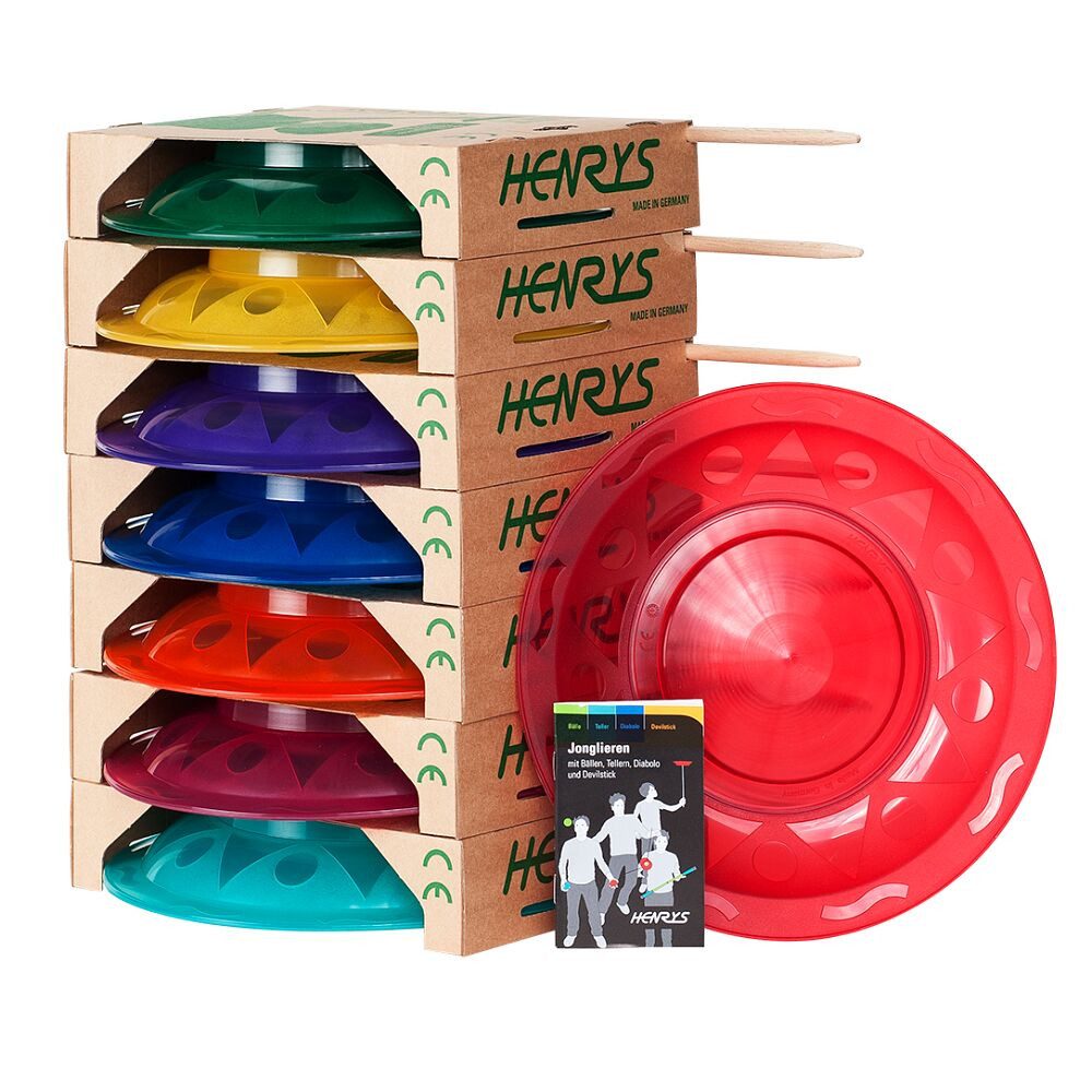Henrys Spiel Jonglierteller, Jonglierstab und Jonglierteller für viele Tricks