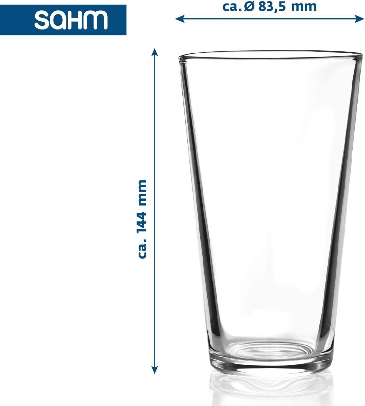 SAHM Latte-Macchiato-Glas Latte Macchiato Gläser Set 6 STK - Kaffee Latte Gläser, Edles Glas, 100% recycelbar