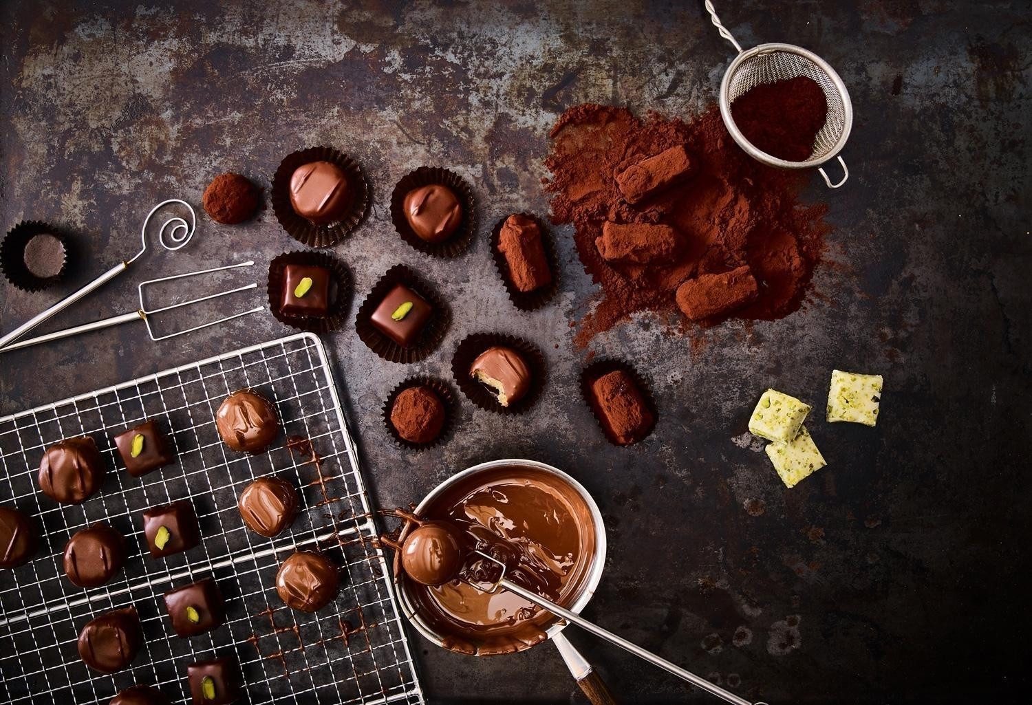 Birkmann Pralinenform CHOCOLATERIE, 5-teilig, Braun, Papier, Edelstahl, mit Pralinenrezeptheft