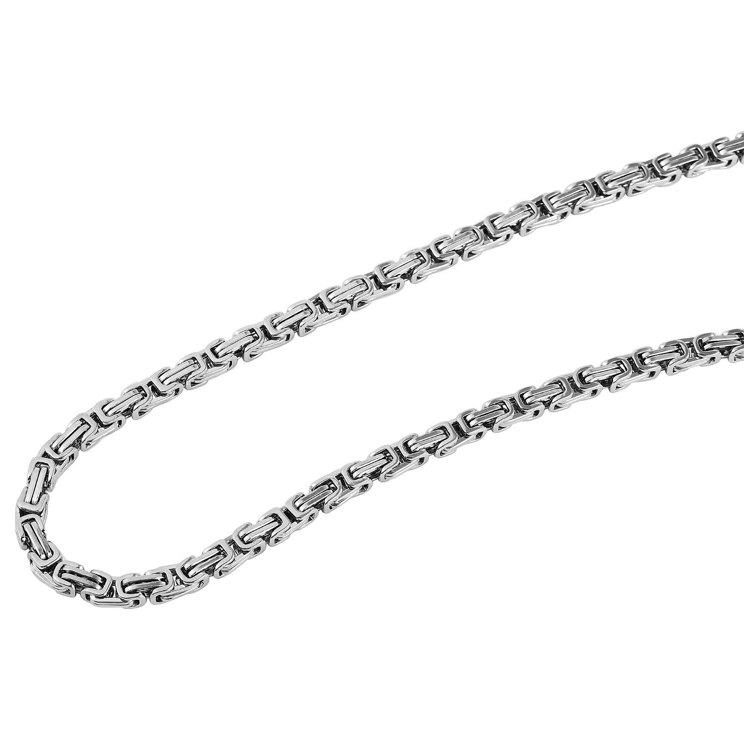 KARMA Edelstahlkette Herren Halskette Edelstahl Silber Königskette massiv (Herrenkette Männerkette, 55 cm 60 cm 70 cm oder 80 cm), Herrenhalskette modern Edelstahlhalskette ohne Anhänger