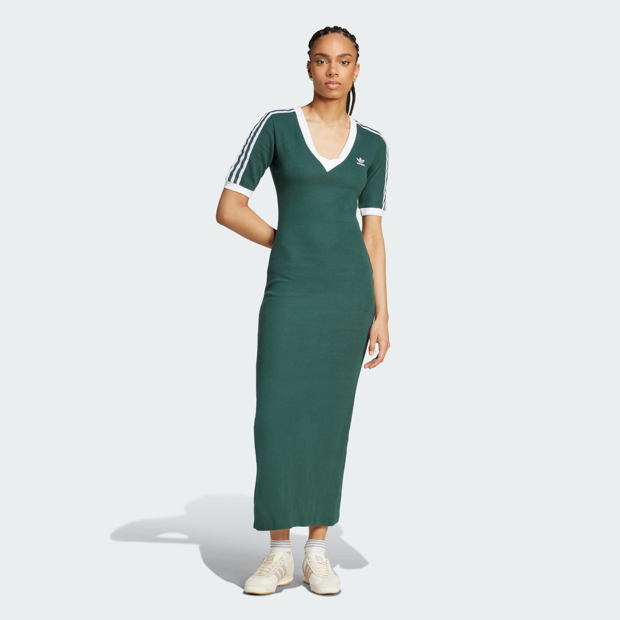 adidas Originals Maxikleid ADICOLOR 3-STREIFEN KNIT günstig online kaufen