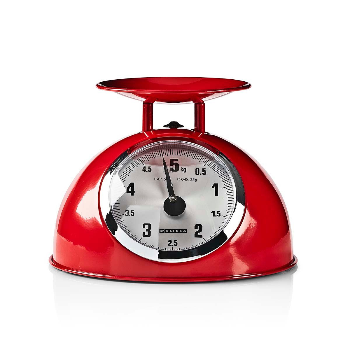 MELISSA Küchenwaage 16310239, (1-tlg), Metallgehäuse, abnehmbare Schale, maximale Tragkraft 5 kg
