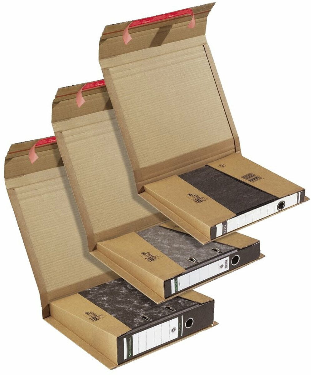 COLOMPAC Versandkarton Ordnerversandkarton 320x290x35-80mm braun