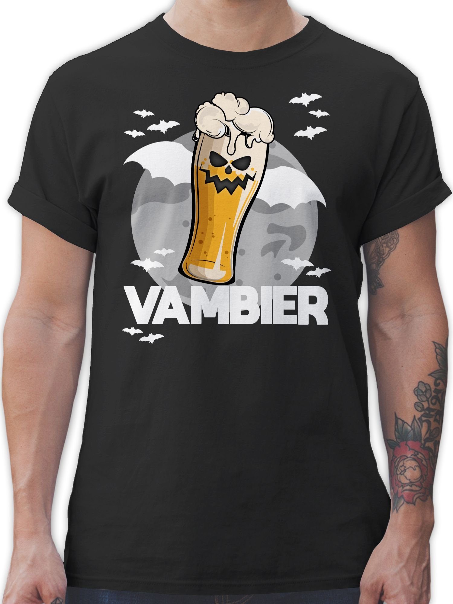Shirtracer T-Shirt Vambier Bier Kostüme Schwarz Geschenk Herren 01 Zombie Halloween