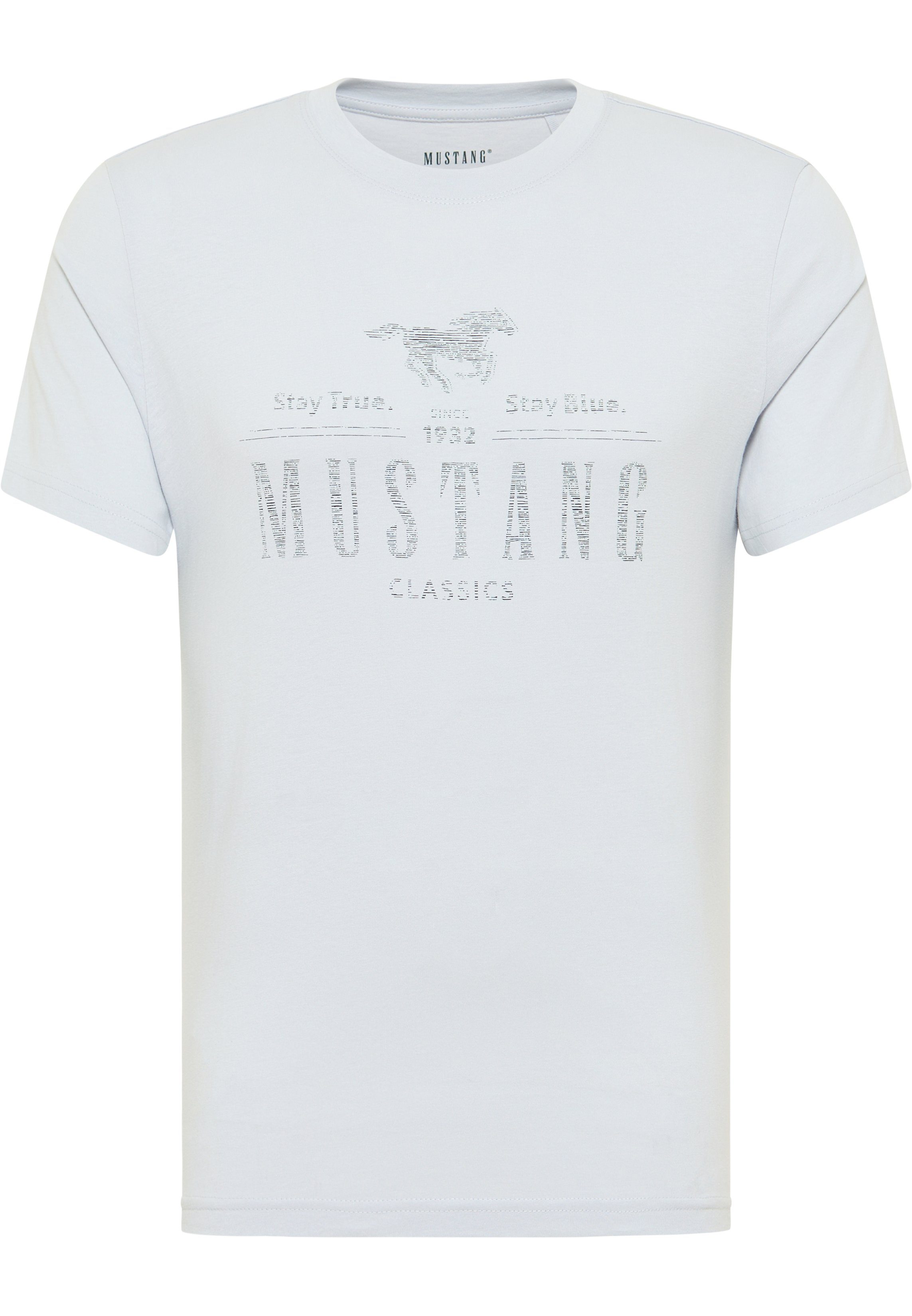 MUSTANG T-Shirt Style Alex C hellblau Print