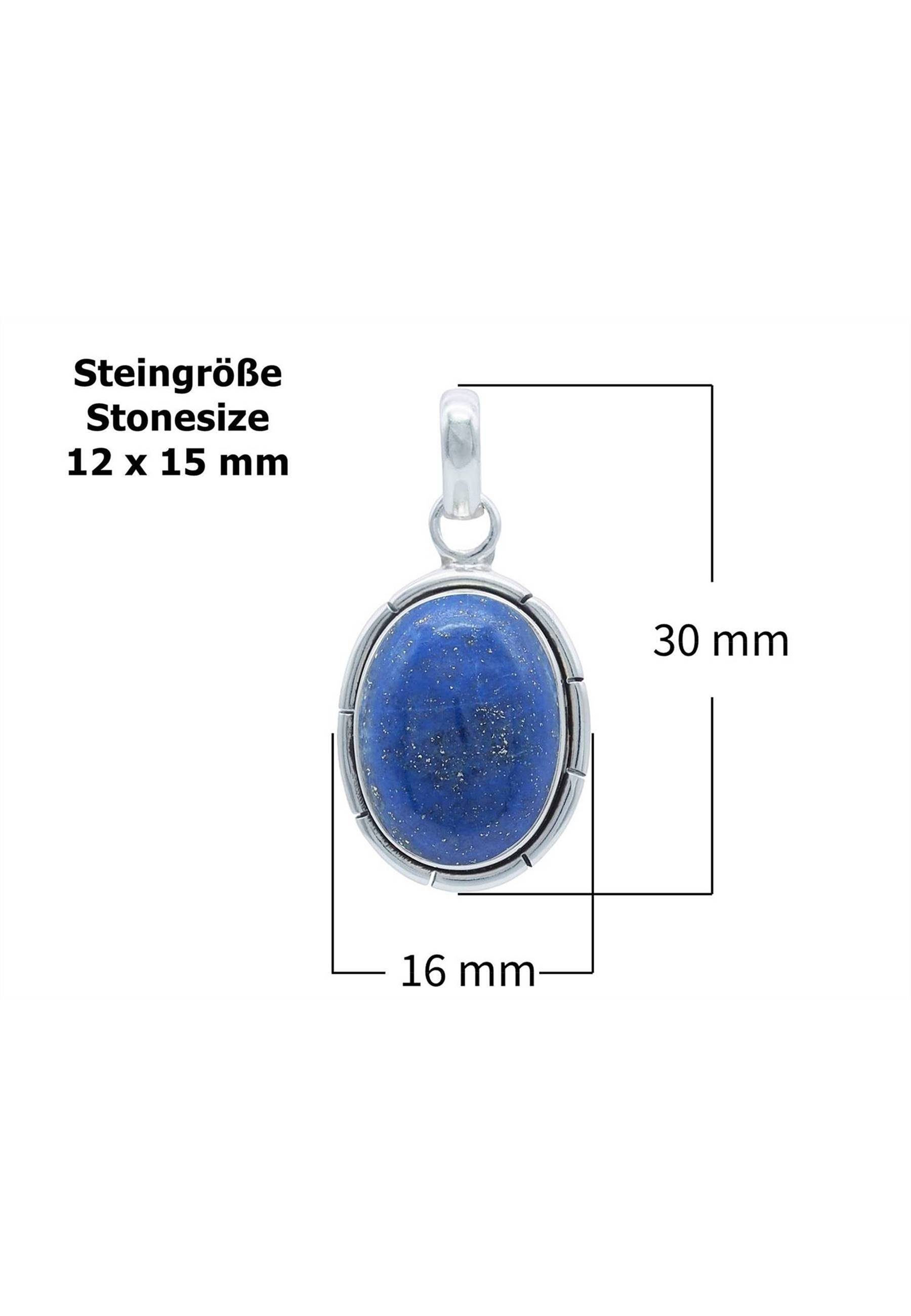 mit Anhänger mantraroma Lazuli 925er Kette SilbermitLapis