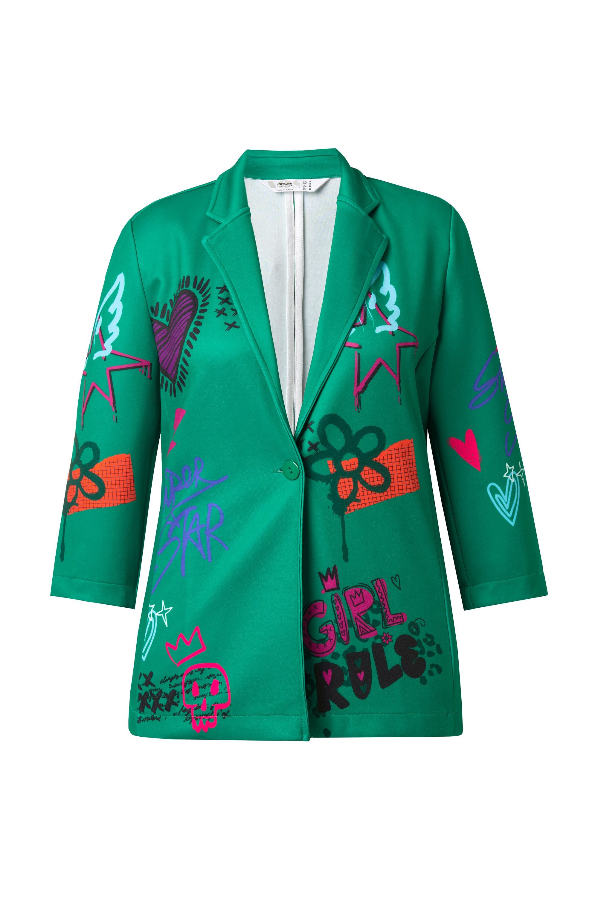 Angel of Style Blusenblazer Blazer Basic Fit Scuba Blumenmuster günstig online kaufen