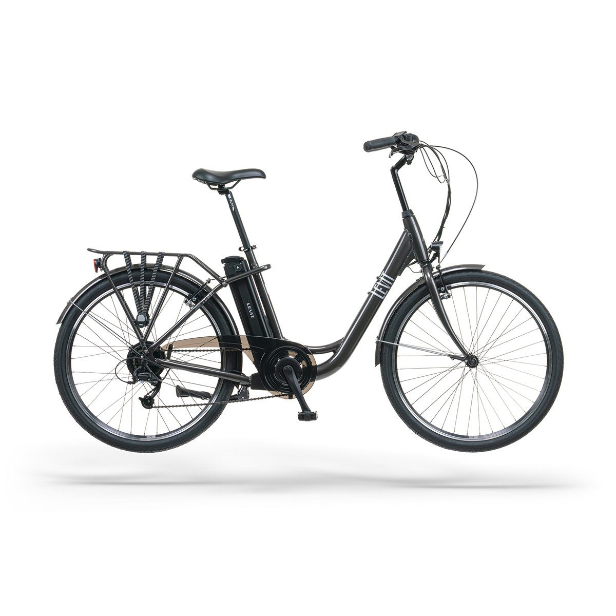 FITIFITO E-Bike 26″ eCitybike LEVIT TUMBI 468Wh, 7 Gang Microshift RD-M215  Schaltwerk, Kettenschaltung, Heckmotor 250,00 W, (Packung, mit  Akku-Ladegerät), E-Bike Damen 26 Zoll Elektrofahrrad Tiefeinsteiger