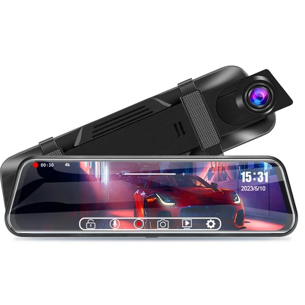 TAFFIO Digital Rückspiegel Dashcam DVR & Rückfahrkamera 10" Touchscreen Dashcam