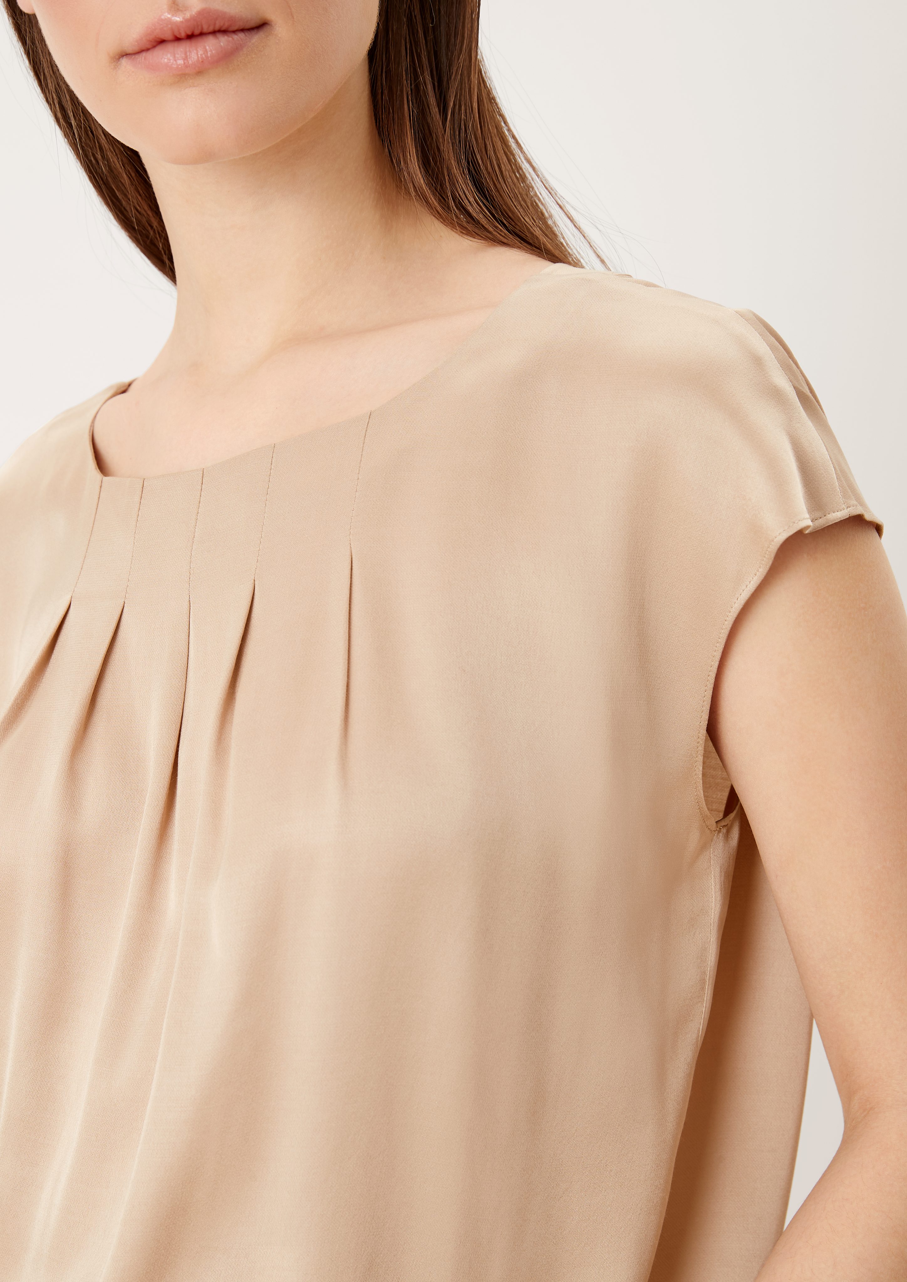 s.Oliver BLACK LABEL Kurzarmbluse Satinbluse mit günstig online kaufen