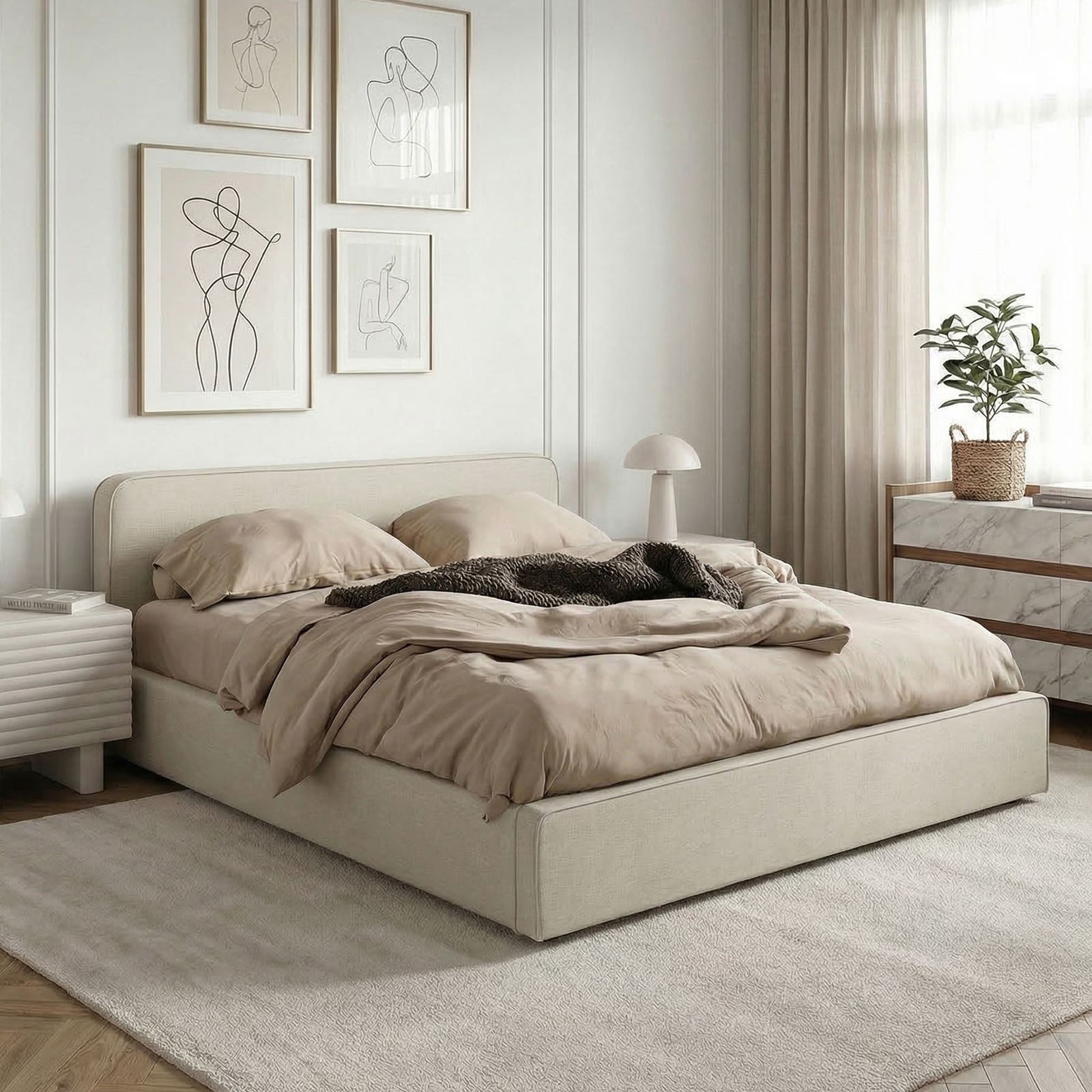 IDIMEX Polsterbett MARINI, Bett 140x200 cm mit Lattenrost Doppelbett mit Ko günstig online kaufen